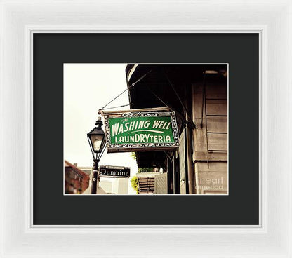 The Washing Well Laundryteria - Framed Print