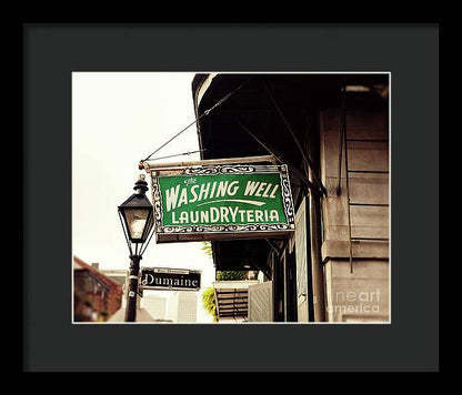 The Washing Well Laundryteria - Framed Print