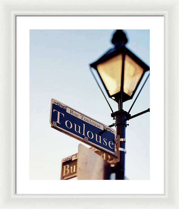 Toulouse and Burgundy - New Orleans - Framed Print