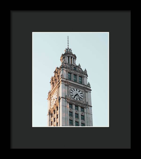 Wrigley Building Clock - Chicago, Illinois - Framed Print